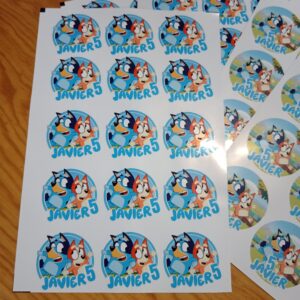 Planilla de stickers de  vinil impreso